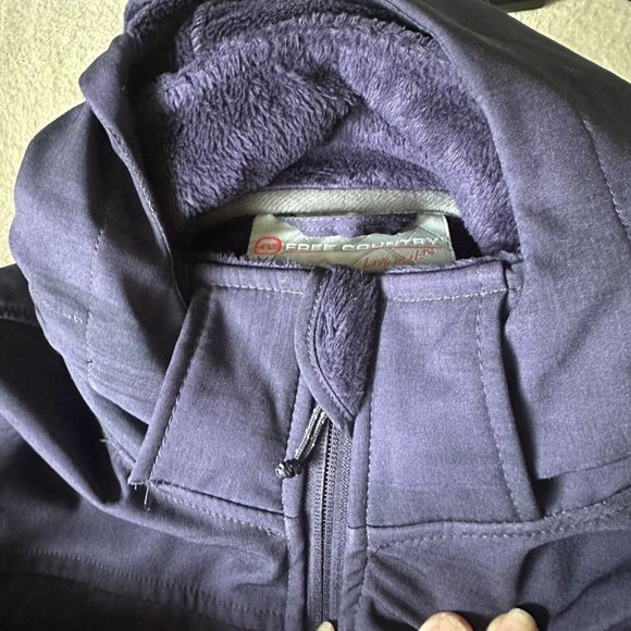 Ladies FREE COUNTRY Soft Shell Outerwear Hooded Jacket‎ Fleece Lined Size Medium - Picture 7 of 13